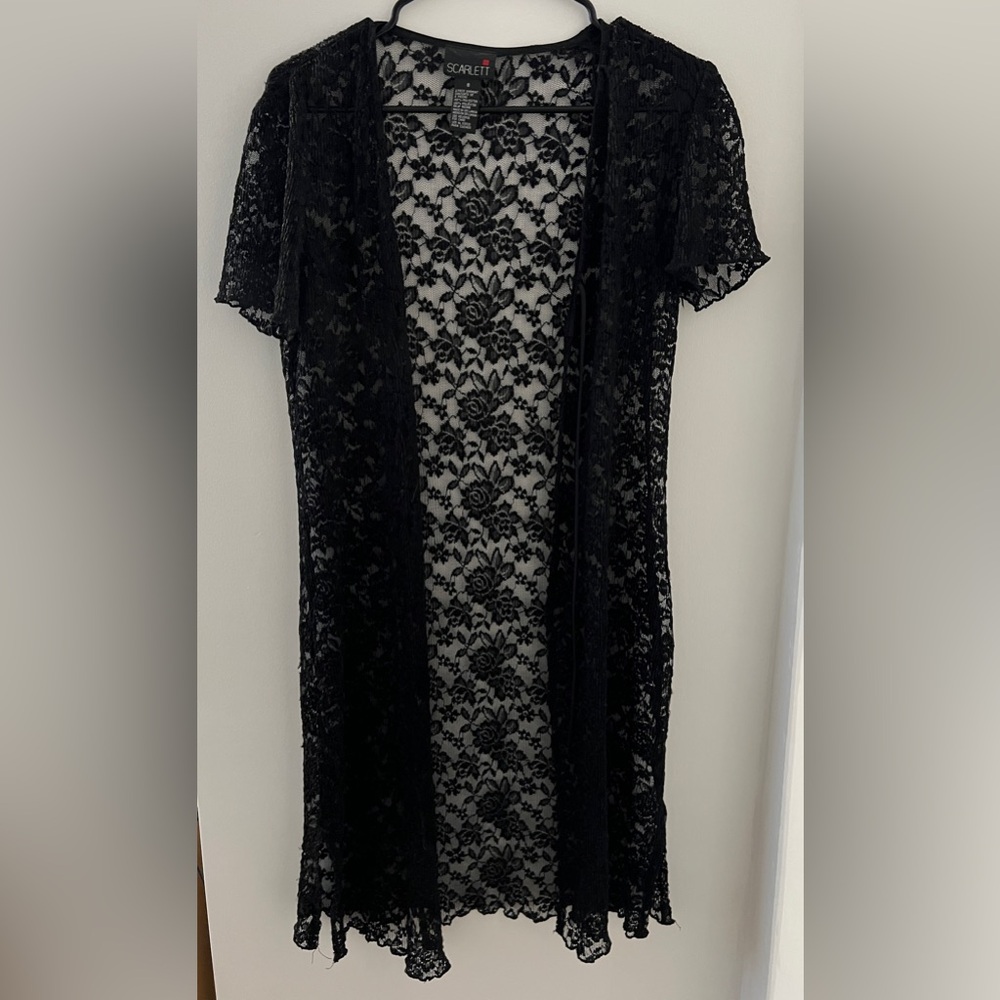 Scarlett Black Lace Floral Dress Cover